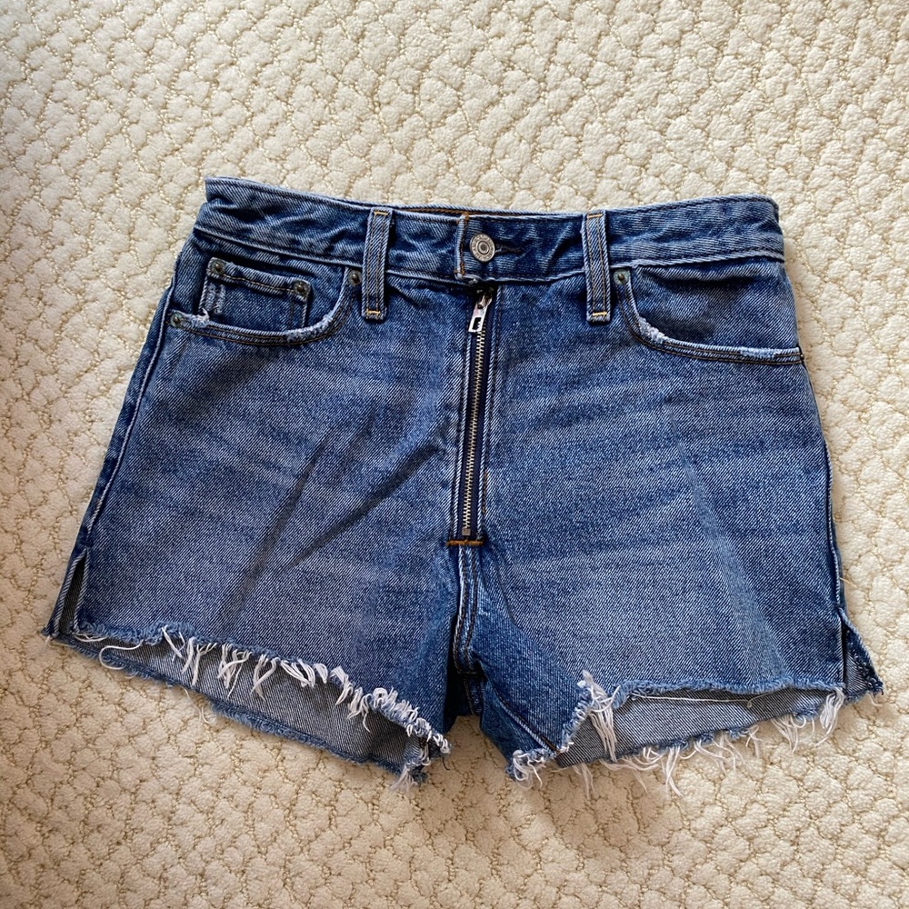 Abercrombie and Fitch Zipper Denim Shorts